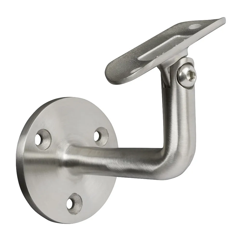 316 Stainless Steel Adjustable Handrail Bracket 78mm Projection To Suit 42.4mm