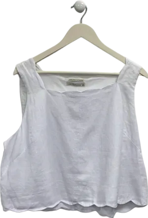 A&F White Linen Sleeveless Top XL