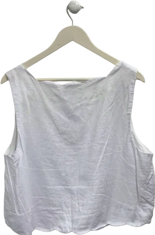 A&F White Linen Sleeveless Top XL