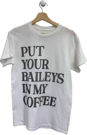 Ashish White 'Put Your Baileys In My Coffee' T-Shirt UK S