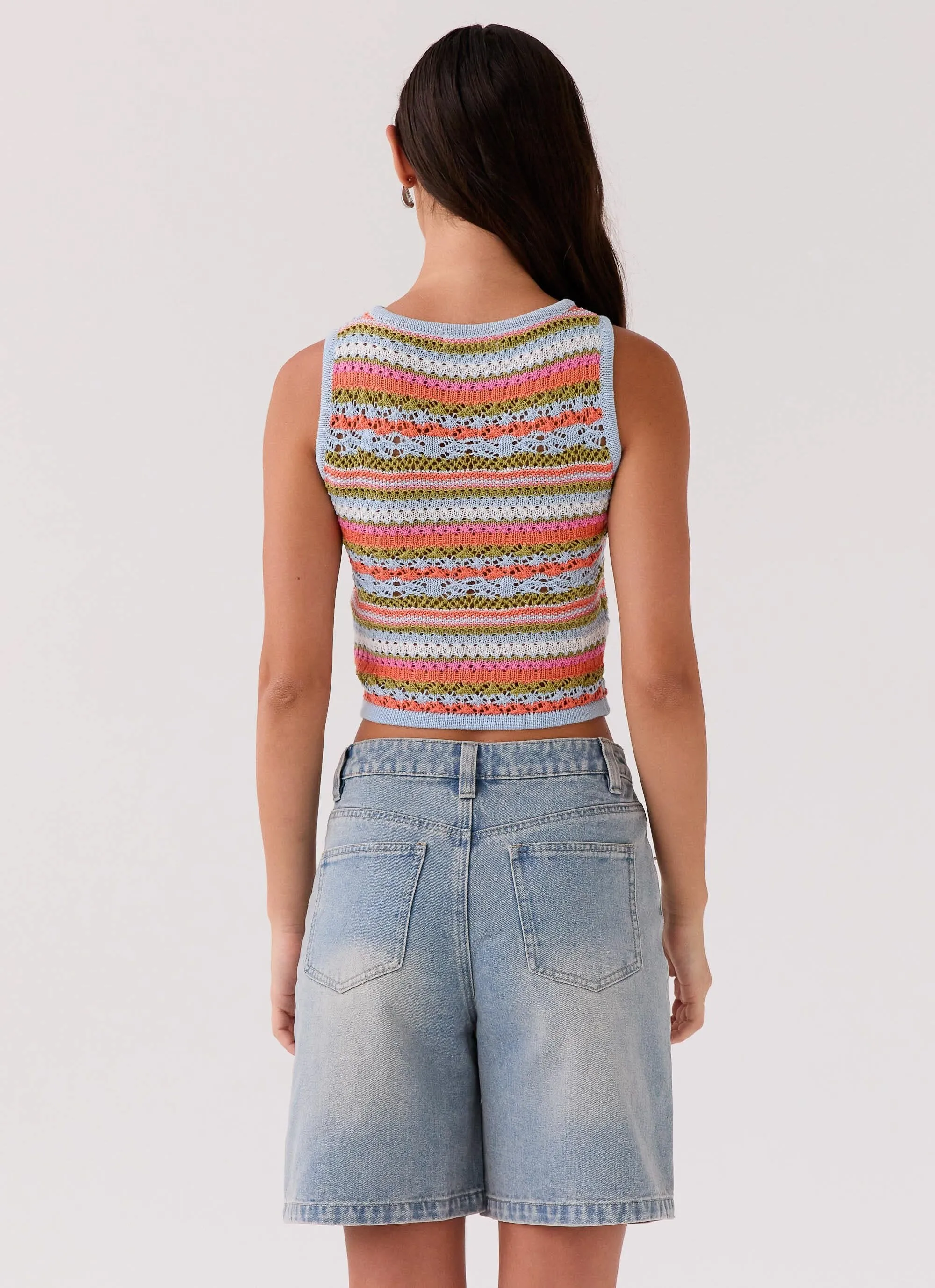 Chromatic Charm Knit Top - Citrus Oasis