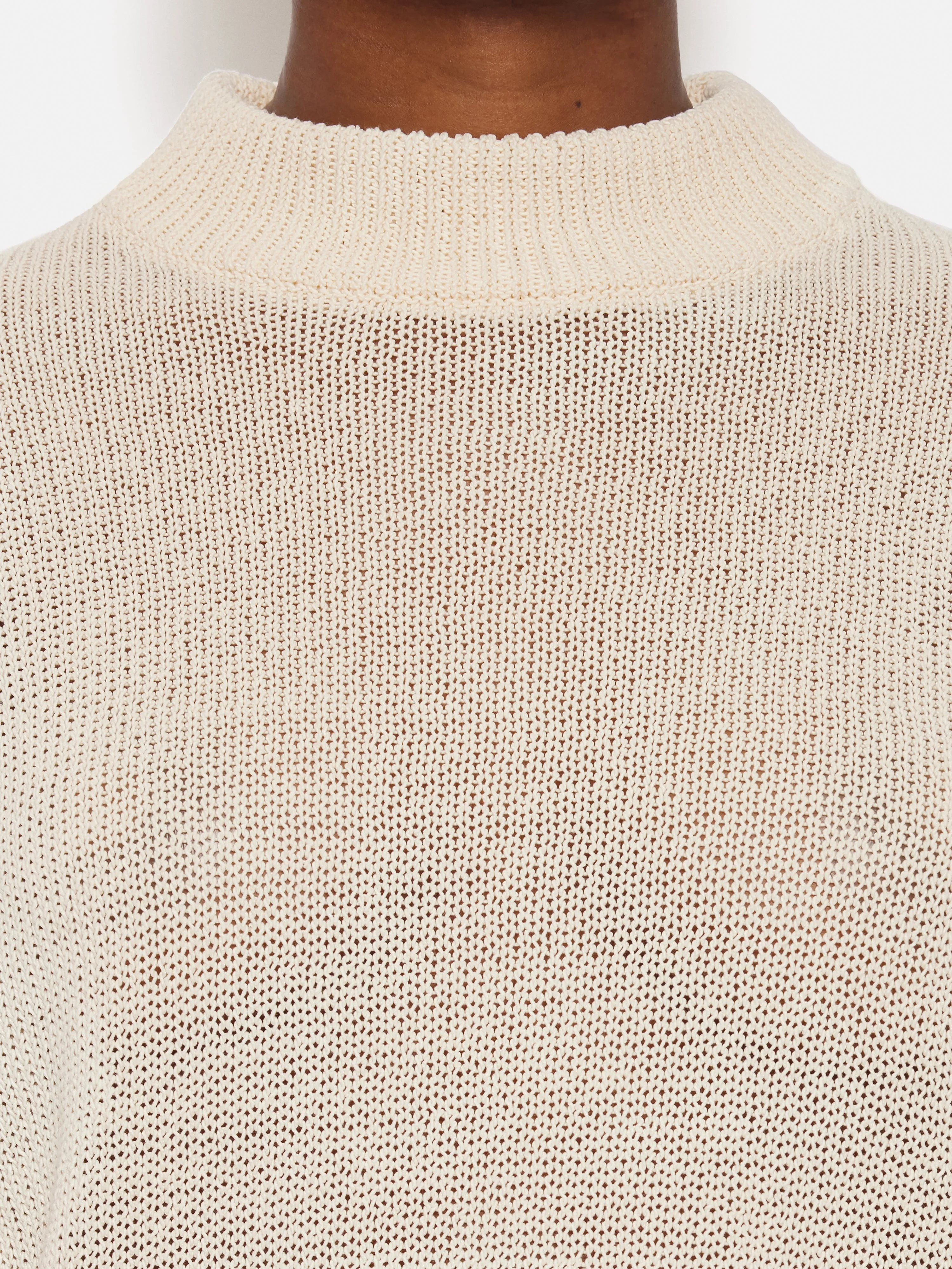 Corded Cotton Blend Jumper | Cream