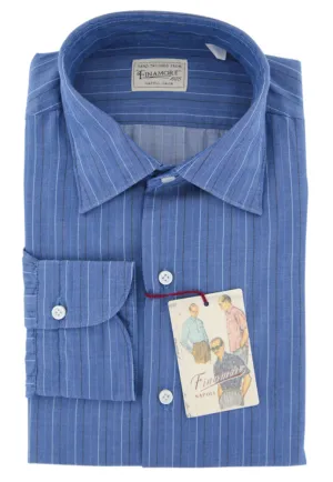 Finamore Napoli Blue Shirt - Extra Slim