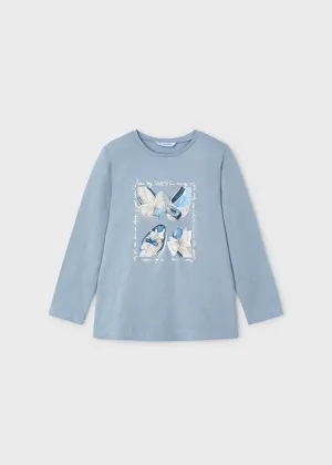 Mayoral 4073 097 - Sky Blue  Long Sleeve Top