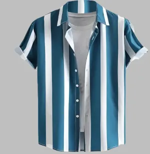 Men's Stripe Button-up Shirt