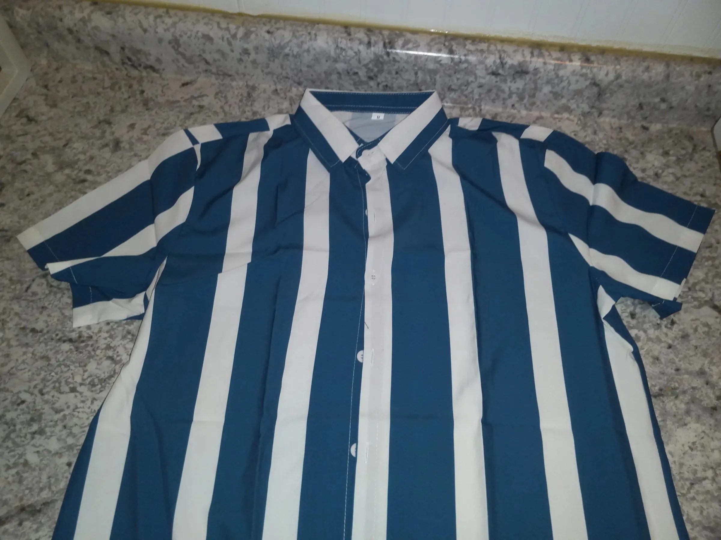 Men's Stripe Button-up Shirt