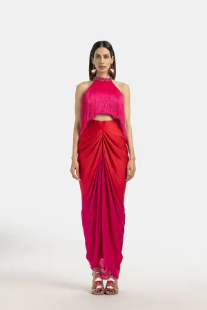 Ombrè Draped Skirt