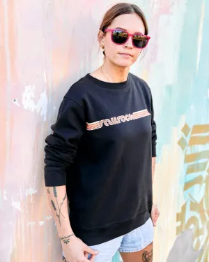 Retro Ribbon Tape - Womens Sweatshirt - Dark Grey