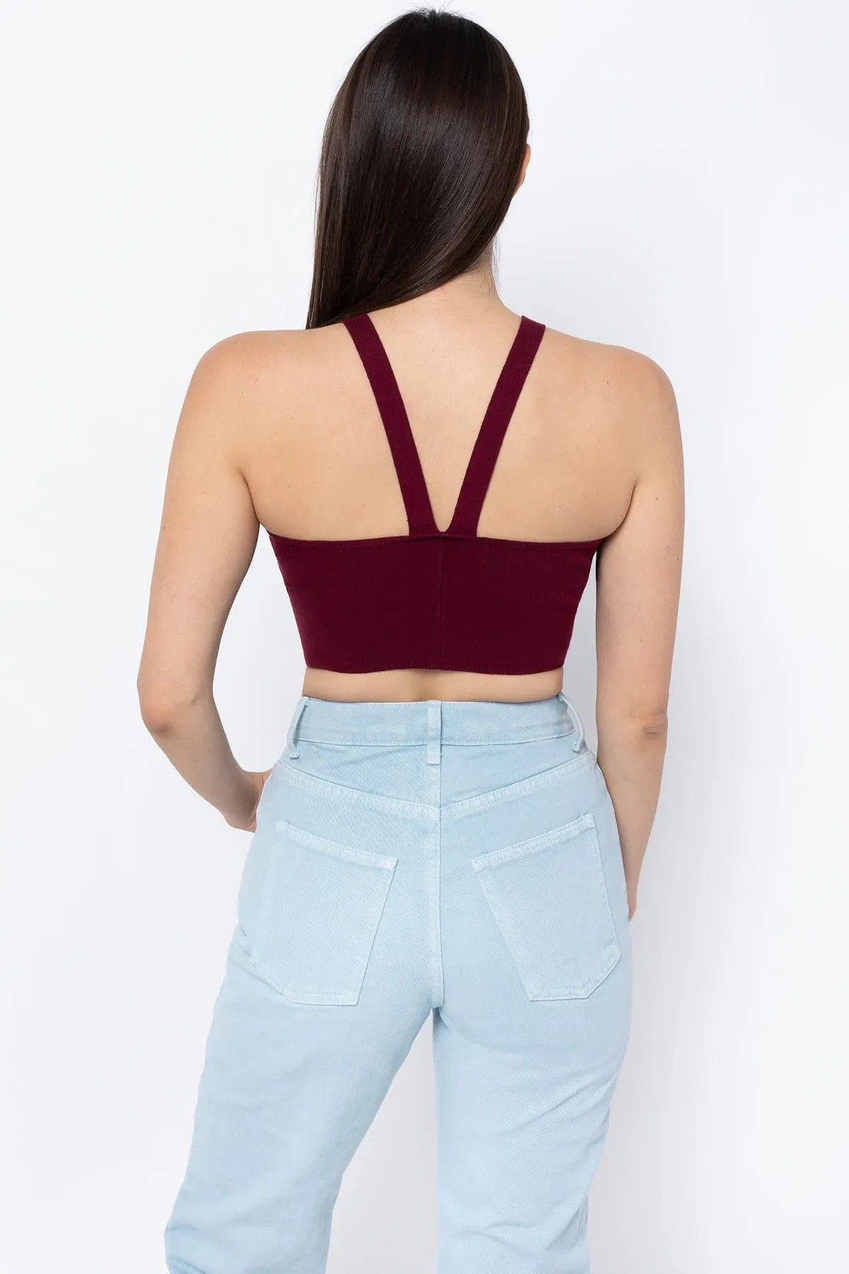 RFK53 - V Strap Knit Top