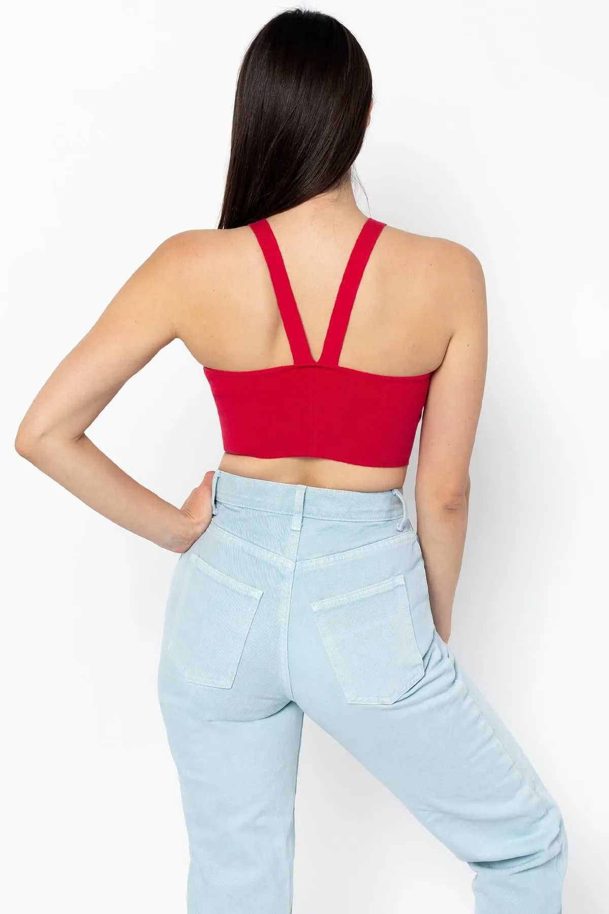 RFK53 - V Strap Knit Top