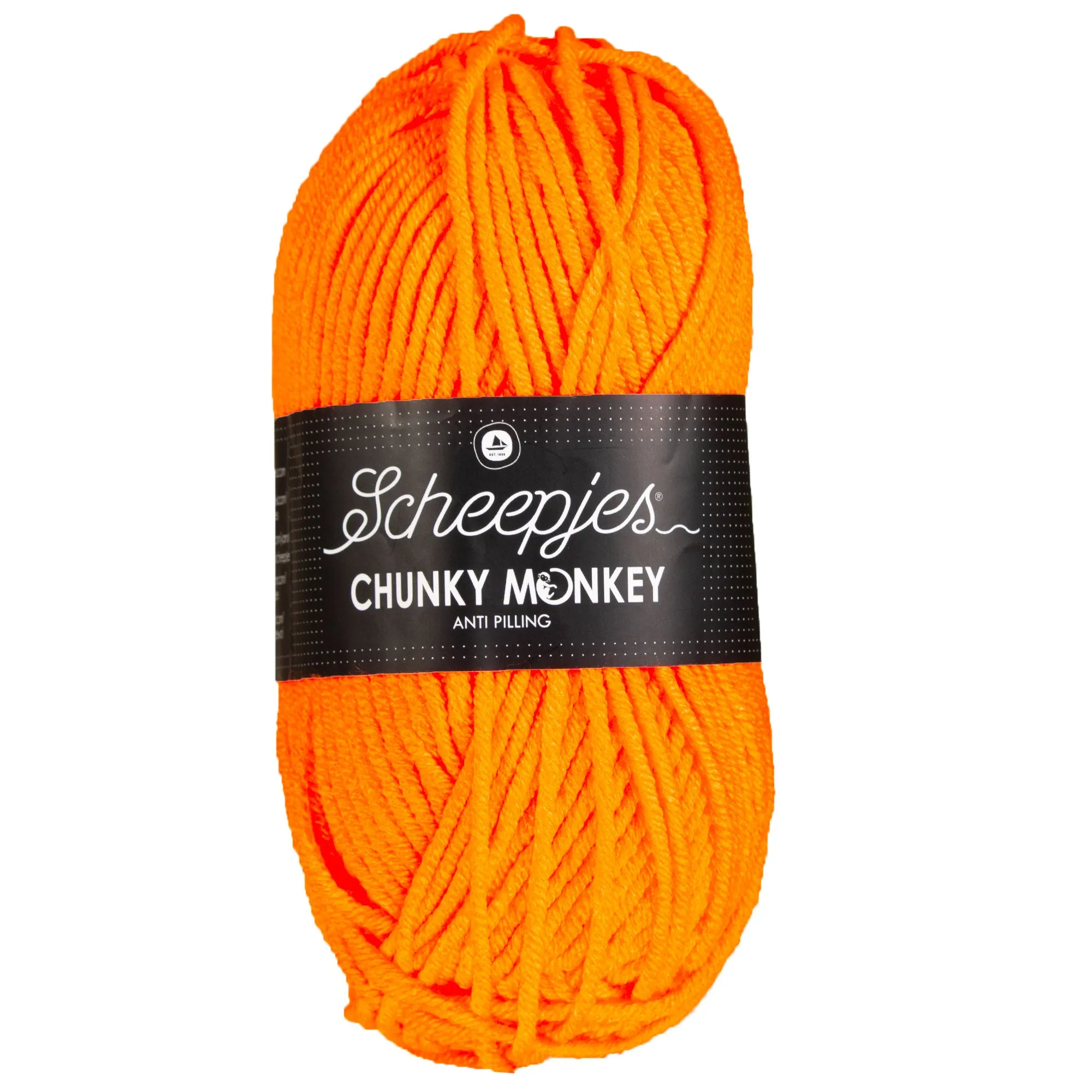 Scheepjes Chunky Monkey Yarn - 1256 Neon Orange