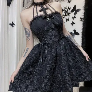 'Society' Black A-Line Dress