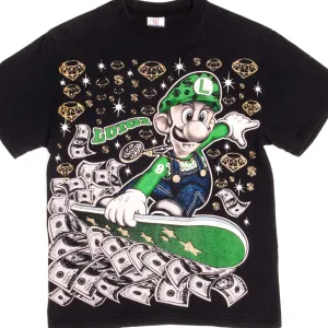 VINTAGE SUPER MARIO LUIGI TEE SHIRT SIZE SMALL